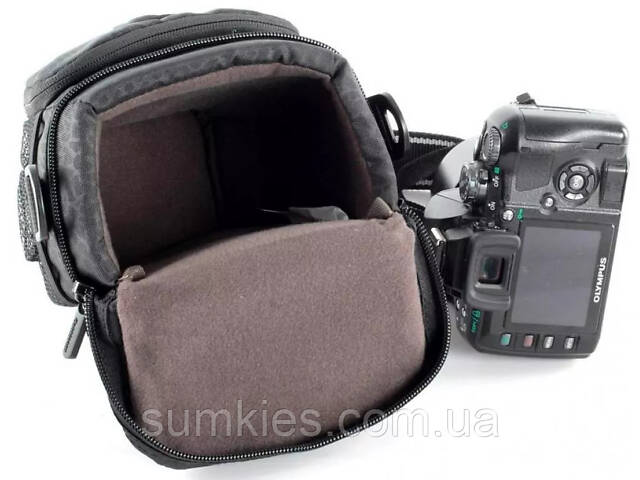 Текстильна фотосумка, барсетка для фотокамери Continent чорна - Фото 8