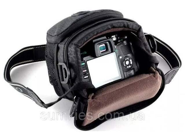 Текстильна фотосумка, барсетка для фотокамери Continent чорна - Фото 10