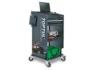 Тележка автодиагноста 1 секция, 2 открытые полки TOPTUL TCMD0103