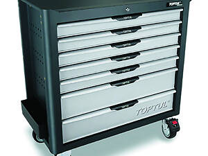 Тележка инструментальная профессиональная TOPTUL 7 секций JUMBO NEW PRO-LINE (серая) TCBK0703