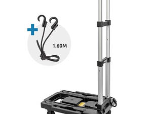Тележка платформенная складная с телескопической ручкой + 2 крюка на эластичных ременях FORSAGE F-VT170