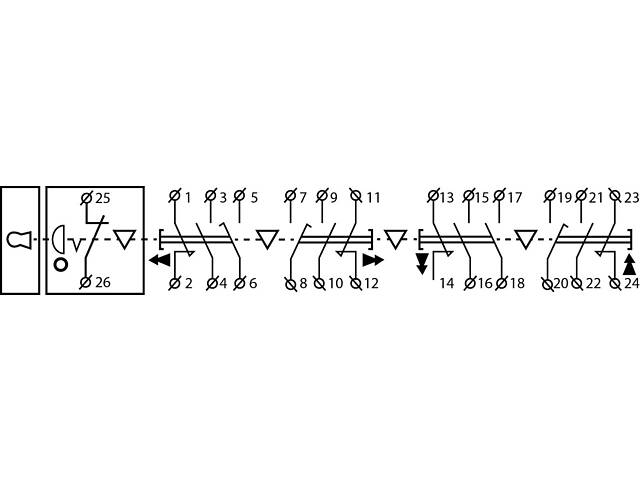 Тельферный пост 4-положения 4NC+4NO+4NO с блокировкой, с ключом, две скорости IP65 [A0140050018] XAL-B3-4913К - Фото 5