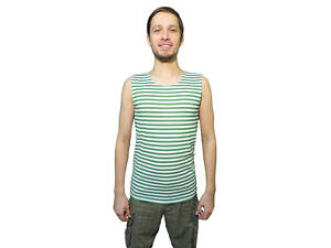 Тільняшка-майка 100% бавовна в'язана (зелена) 48