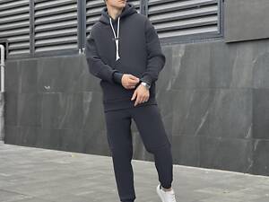 Темно-сірий спортивний чоловічий костюм осінь/зима Pobedov Space. Сірий спортивний костюм. M