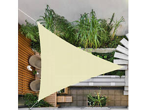 Тент навіс затінюючий трикутний 4х4х4м Оксфорд (Бежевий)