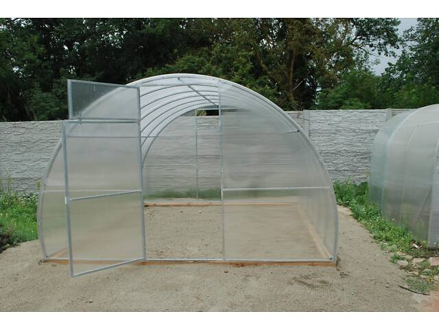 Теплиця «Алістан 20×20» 3×4 з оцинкованої квадратної труби з полікарбонатом 8 мм RIG-TORG - Фото 2