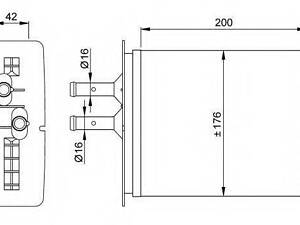 Теплообменник, отопление салона NRF 53205 на FIAT PUNTO (176)