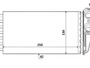 Теплообменник, отопление салона NRF 53560 на PEUGEOT 307 (3A/C)