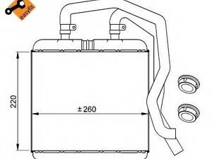 Теплообменник, отопление салона NRF 54217 на IVECO DAILY III c бортовой платформой/ходовая часть