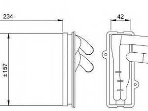 Теплообменник, отопление салона NRF 58035 на AUDI 4000 (89, 89Q, 8A, B3)