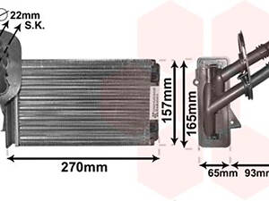 Теплообмінник, опалення салону  