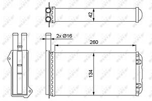 Теплообмінник, система опалення салону NRF 52220