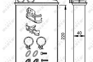 Теплообмінник, система опалення салону NRF 54272