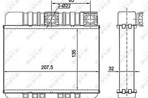 Теплообмінник, система опалення салону NRF 54277