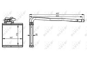 Теплообменник, система отопления салона NRF 54343