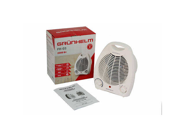 Тепловентилятор спіральний GRUNHELM FH-03 2000 Вт. - Фото 1