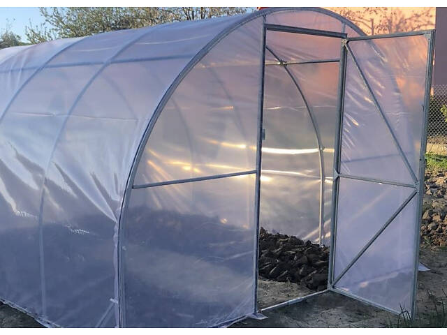 Теплиця 'Файна+' 4 х 6 м, (труба оцинкована 30х20 мм.), повний комплект 'Преміум', плівка UV-4, 100 мкм. - Фото 1