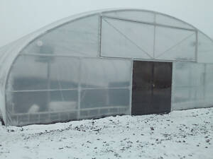 Теплиця Округла 10x80 з подвійною плівкою та надувом розміром 10х80х4.3 м Під ключ
