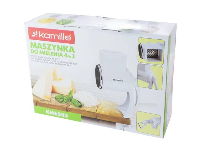 Терка механическая Kamille - белая - Фото 4