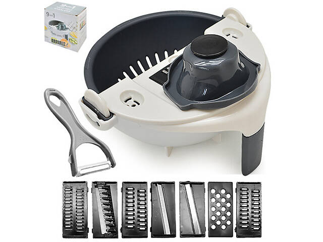 Терка-овощерезка с контейнером Stenson TL-00022 23х12 см - Фото 1