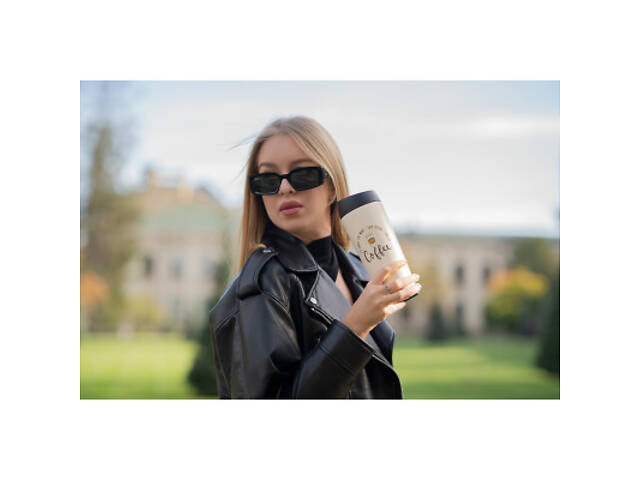 Термочашка Ardesto Coffee Time 450 мл Бежева (AR2645C) - Фото 3