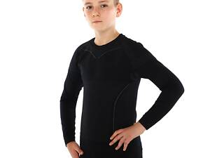 Термофутболка для активного спорта детская Zelart CO-7307 146-164 см Черный