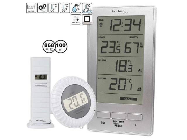 Термогигрометр Technoline WS9069 IT Silver (WS9069) - Фото 6