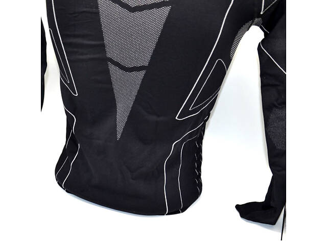 Термокофта с воротничком (лонгслив) X TECH Maglia Race 3 Munica Lunga lupetto Nero L/XL черная - Фото 7