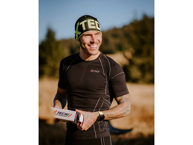 Термокофта с воротничком (лонгслив) X TECH Maglia Race 3 Munica Lunga lupetto Nero L/XL черная - Фото 9