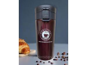 Термокружка вакуумная 480 мл металлическая с фильтром 'Cafestyle' для кофе и чая коричневый термос