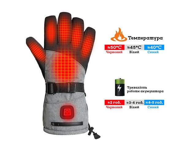 Термоперчатки с подогревом на аккумуляторах Baesan, 3 режима, 5000мА/ч, до 50°С, водонепроницаемые - Фото 10