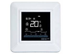 Терморегулятор DEVIreg Opti, електронний, 2' екран, 85 х 85мм, макс. 13A, білий (140F1055)