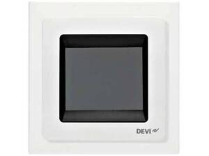 Терморегулятор DEVIreg Touch, сенсорний, 2' екран, 85 х 85мм, макс. 16A, білий (140F1064)