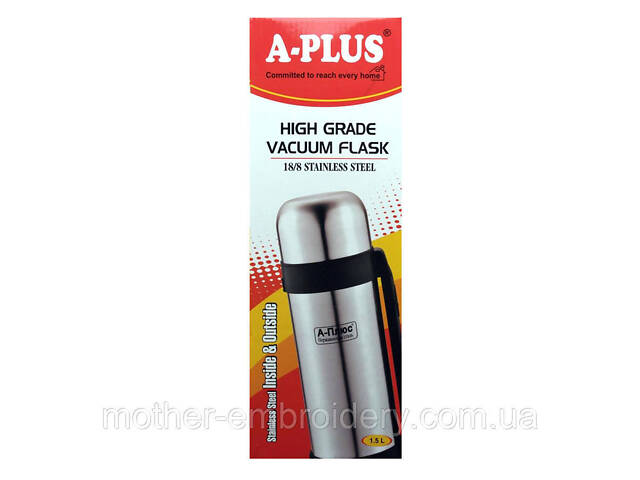 Термос, 1500 мл, металлический, в чехле, A-Plus нержавеющая сталь для кофе и чая термос 12х12х34 - Фото 2
