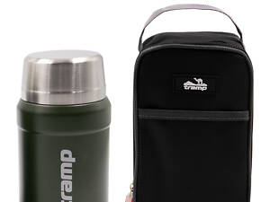 Термос TRAMP з широким горлом 800 мл в чохлі UTRC-132 Оливковий