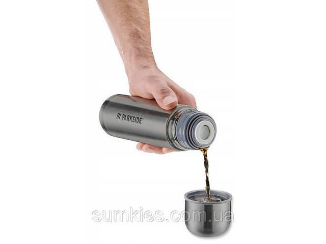 Термос із неіржавкої сталі Parkside 420 мл сріблястий - Фото 3