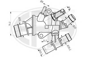 Термостат для моделей: ALFA ROMEO (147), FIAT (STILO,STILO,BRAVO), LANCIA (THESIS)
