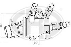 Термостат для моделей: ALFA ROMEO (159, BRERA,159), CADILLAC (BLS,BLS), FIAT (CROMA,PUNTO,SEDICI), OPEL (VECTRA,VECTRA
