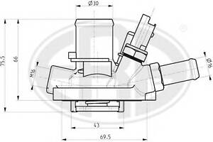 Термостат для моделей: ALFA ROMEO (MITO), FIAT (PUNTO,BRAVO,LINEA,DOBLO,DOBLO), LANCIA (DELTA)