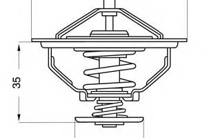 Термостат для моделей: BMW (2500-3.3, 2000-3.2,5-Series,5-Series,6-Series,7-Series,M1)