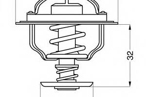 Термостат для моделей: MITSUBISHI (L-300, GALANT,L-300), VOLVO (F,F,F,F,FL,F)