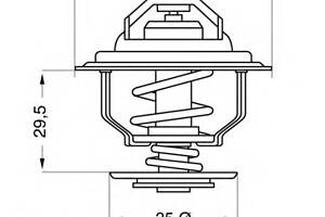 Термостат для моделей: OPEL (KADETT, REKORD,COMMODORE,COMMODORE,KADETT,REKORD,MANTA,MANTA,ADMIRAL), VAUXHALL (ASTRA)