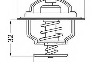 Термостат для моделей: SAAB (90, 900,900,900,9000,9000)