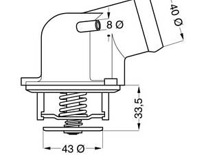 Термостат, M111 1.8-2.3 86-06