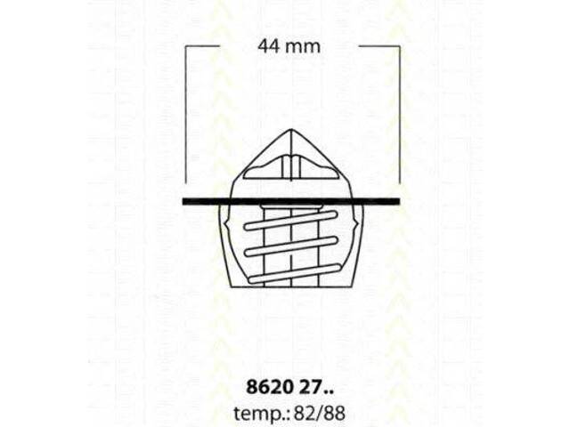 Термостат, що охолоджує рідину TRISCAN 86202782 на CHEVROLET Spark (M200, M250)