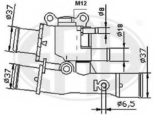 Термостат, охолоджуюча рідина ERA 350018 на LANCIA DELTA Mk II (836)