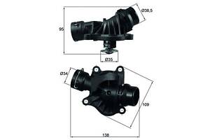 Термостат BMW 5 (E60) / BMW 3 (E46) / BMW 6 (E64) / BMW 1 (E88) 1997-2014 г.