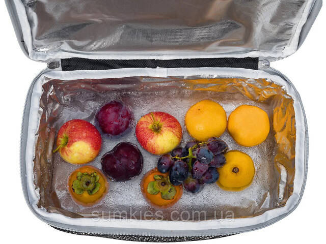 Термосумка для пікніка, ланчбокс із жорстким дном Crivit 12L сіра - Фото 4