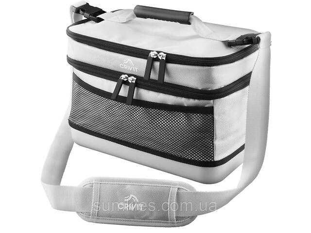 Термосумка для пікніка, ланчбокс із жорстким дном Crivit 12L сіра - Фото 1