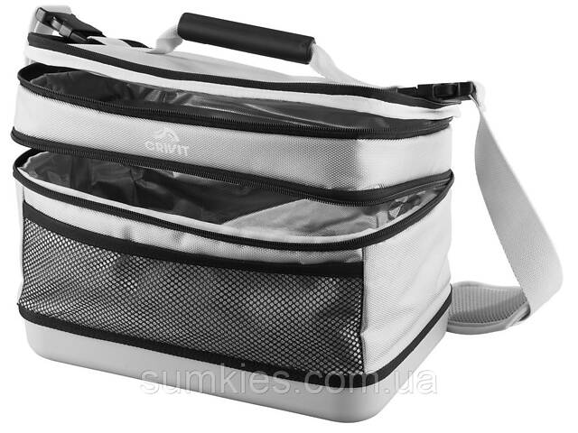 Термосумка для пікніка, ланчбокс із жорстким дном Crivit 12L сіра - Фото 5